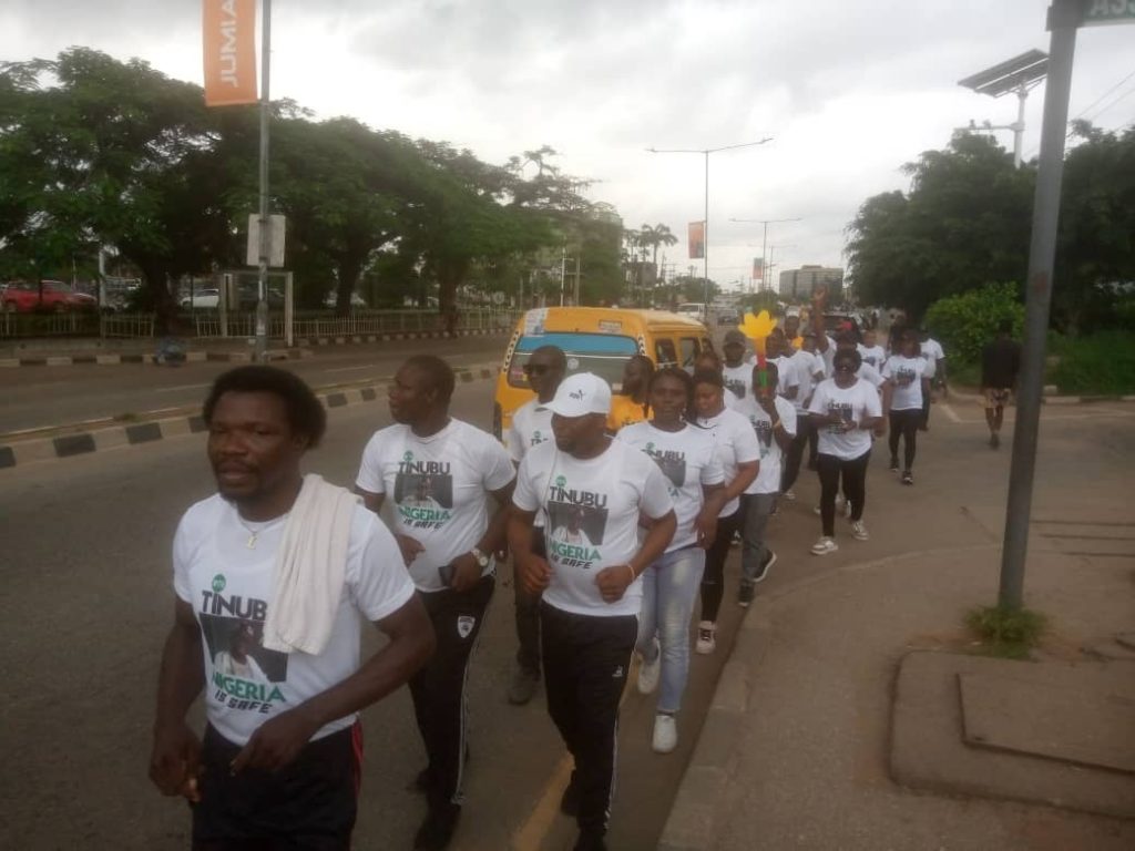 APC youth joggers for Tinubu arrive Lagos