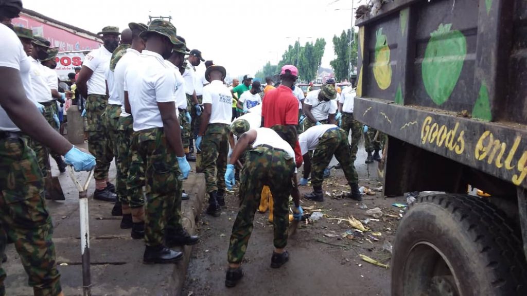 Exercise Still Water: 2 Brigade, Nigerian Army, clean A’Ibom Market