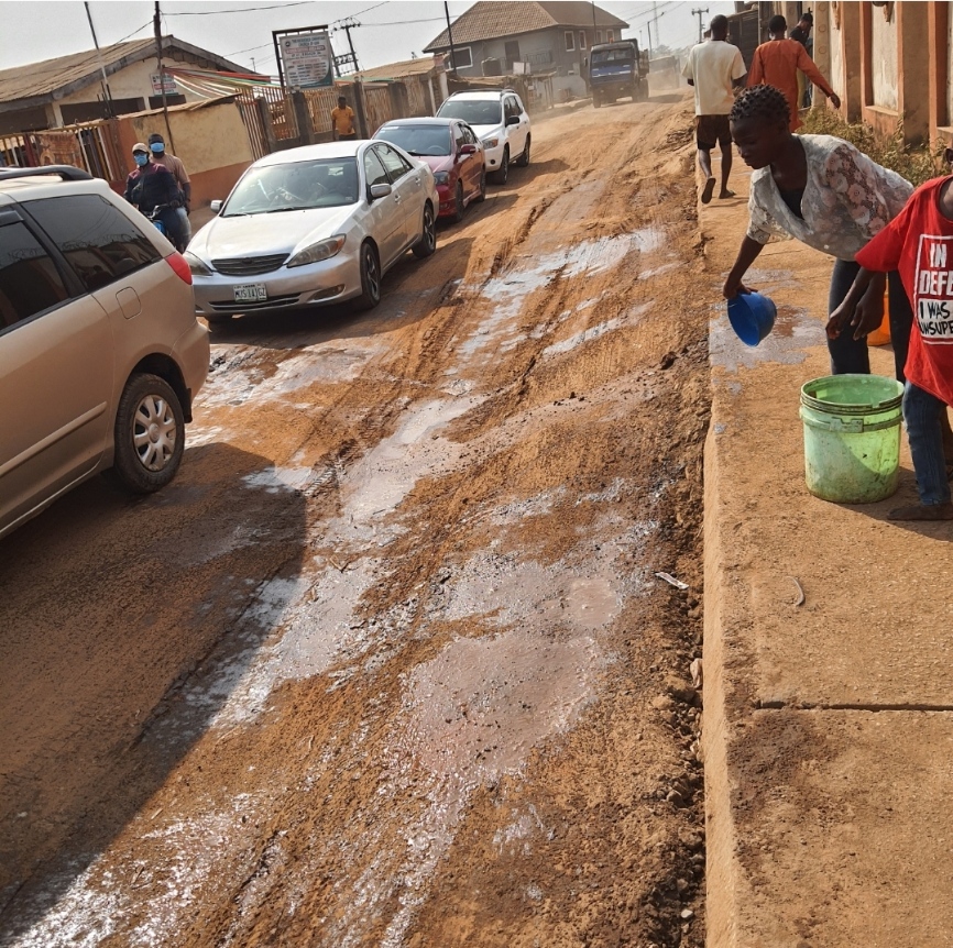 Traffic diversion: Lagos residents decry collapsed street