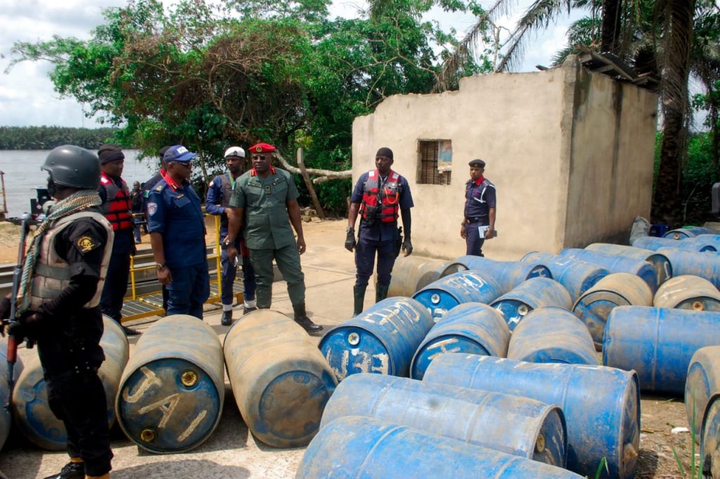 NSCDC seizes 150 drums of PMS, arrests two suspects