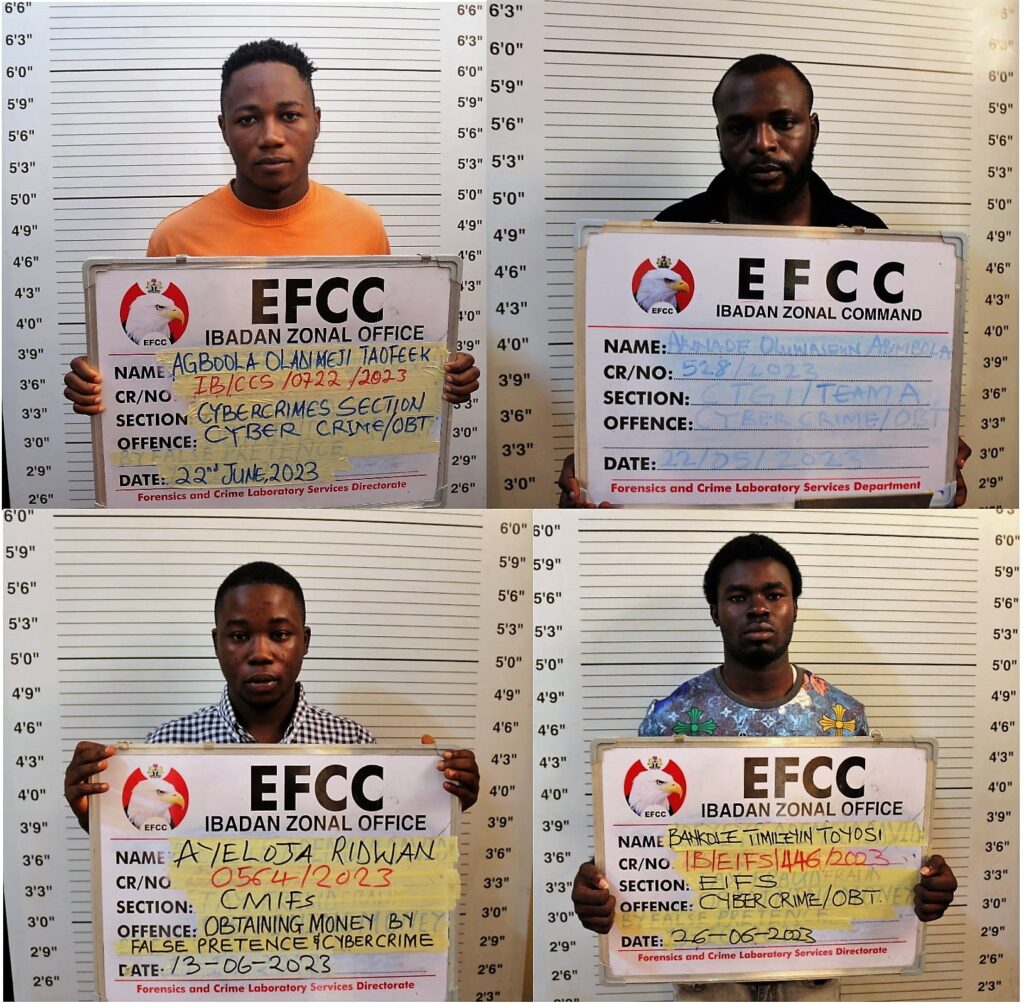 Oyo, Ogun courts jail 37 Internet fraudsters