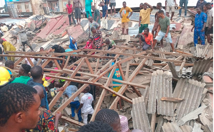BREAKING: Many feared killed as mosque collapses in Lagos