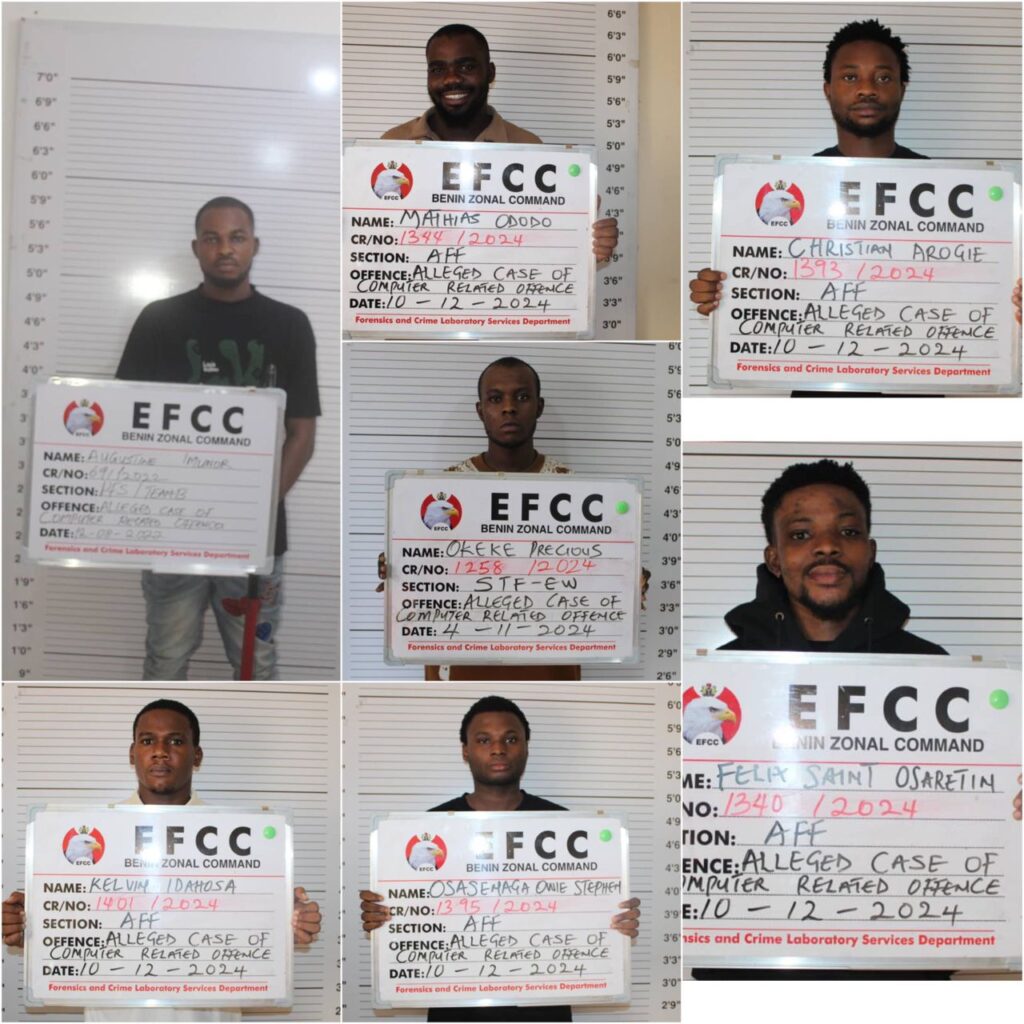 Courts in Benin, Asaba send seven Internet fraudsters to jail