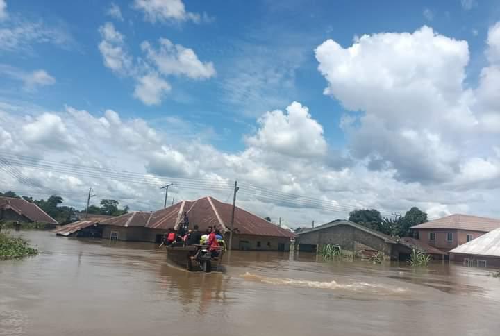 Flooded areas in Yenagoa