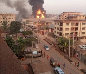 Firefighters combat fire at Anambra foam industry