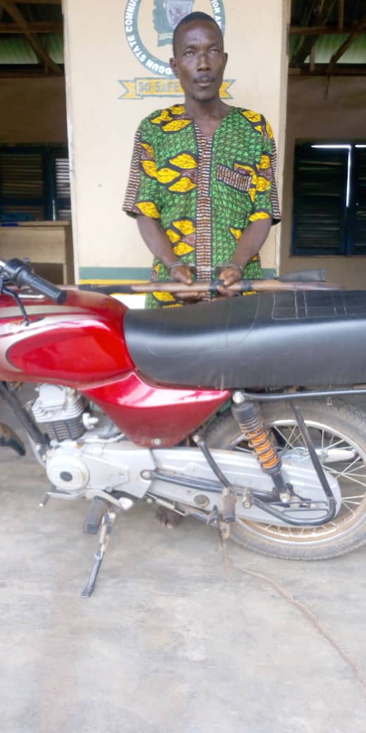 Ogun corps nabs man for hijacking motorbike at gunpoint