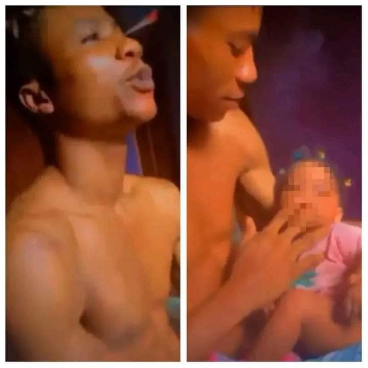 Police declare man teaching baby to smoke in viral video wanted