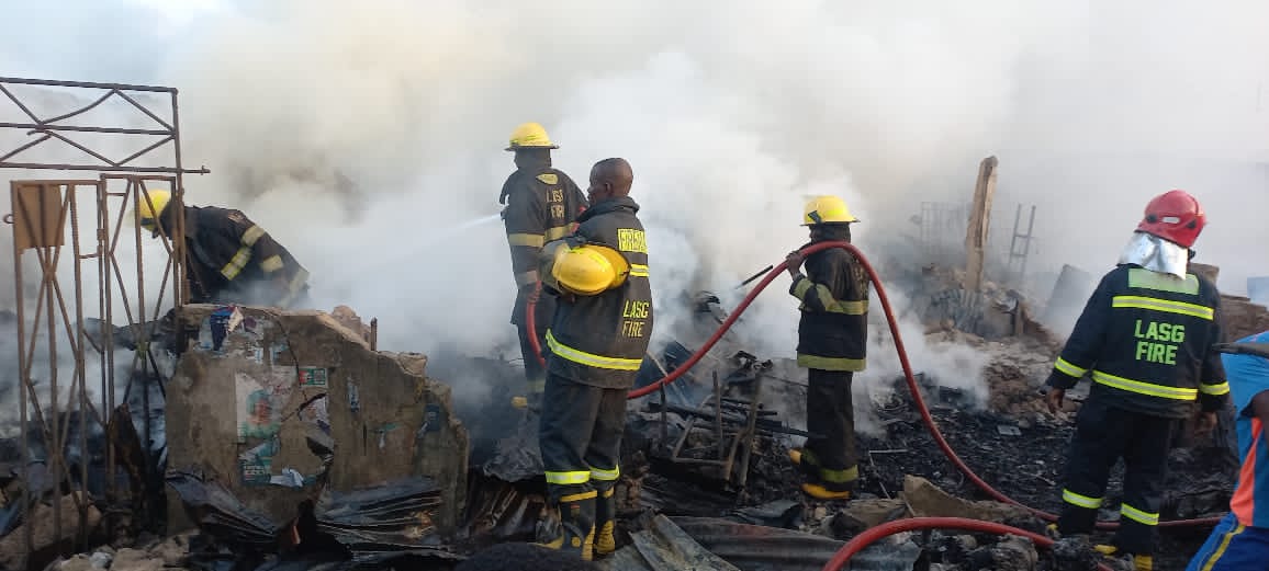 One dies as Lagos Fire douses auto spare parts market inferno