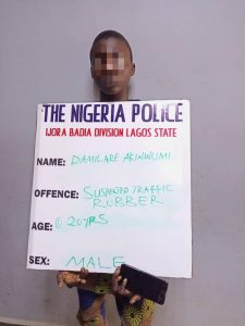 Police arrest 20-year-old suspected traffic robber, recover phone