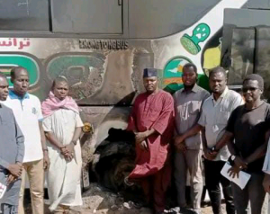 Fire guts bus conveying stranded Nigerians from Sudan