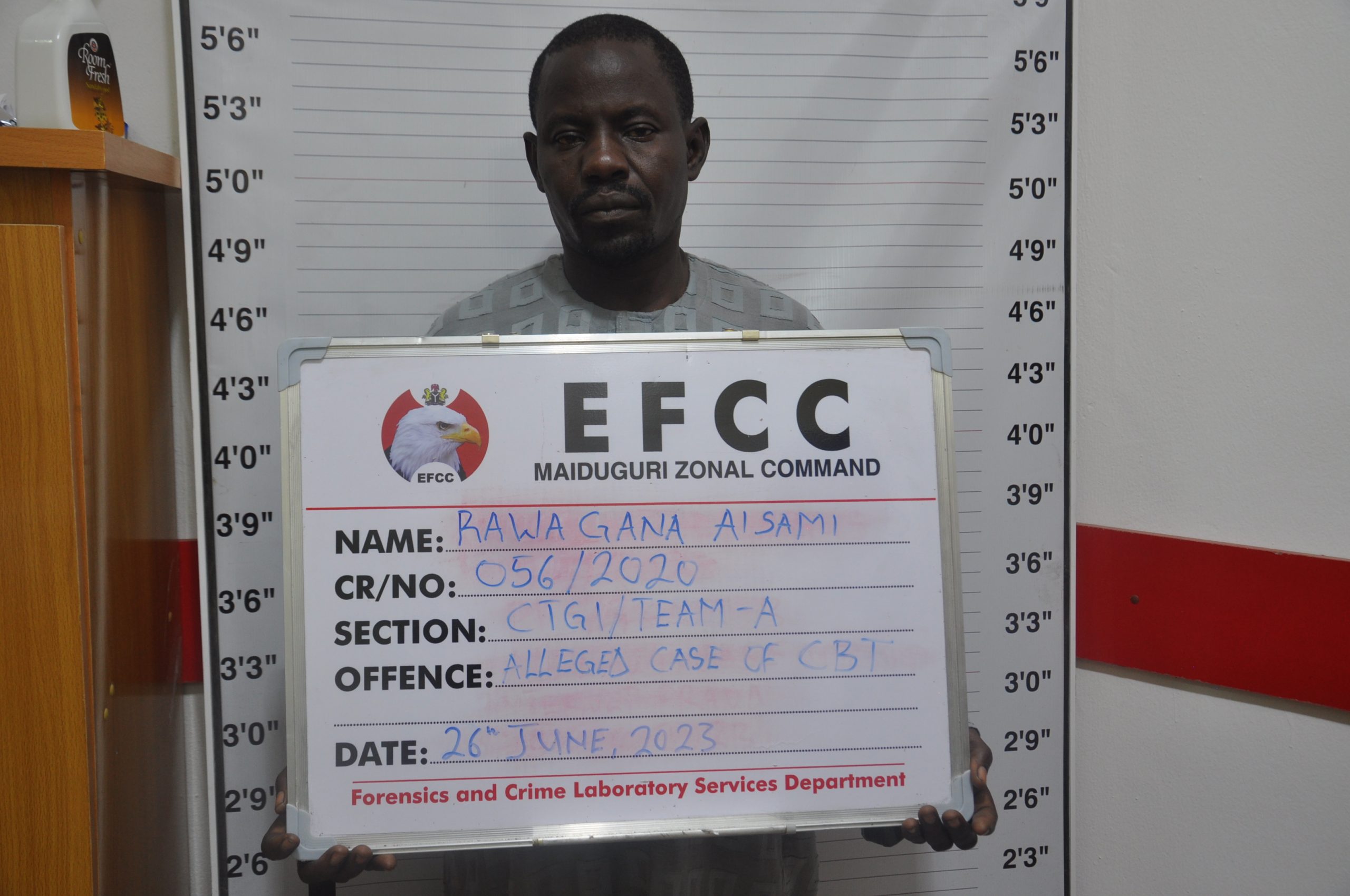 EFCC arraigns two for N2.9m fraud in Maiduguri