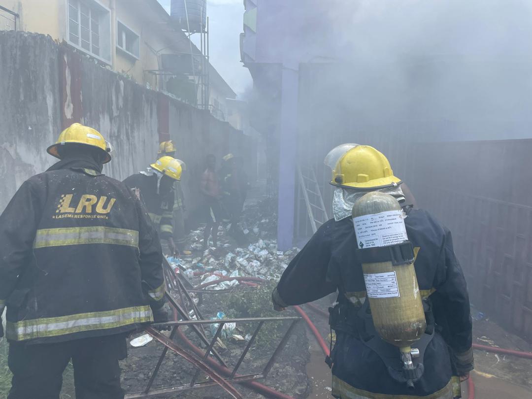 Lagos fire outbreak: LASEMA rescues 7 motherless children