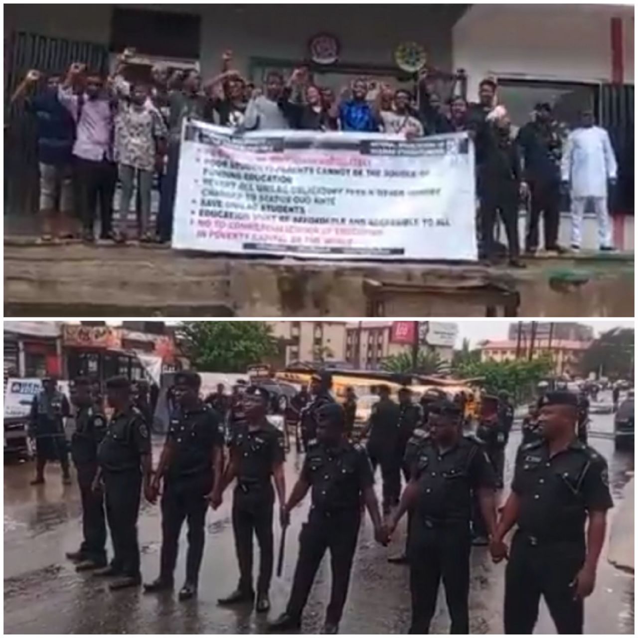 Again, UNILAG students protest tuition fee hike