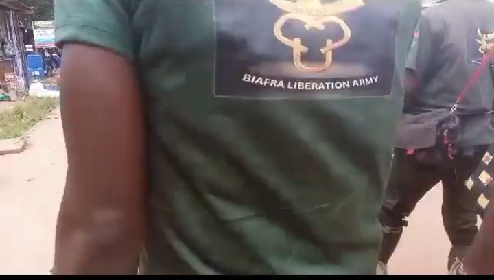 Biafra Liberation Army patrols Eke Market in Imo State
