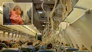 Passengers scream in terror as plane suffers depressurisation and oxygen masks drop
