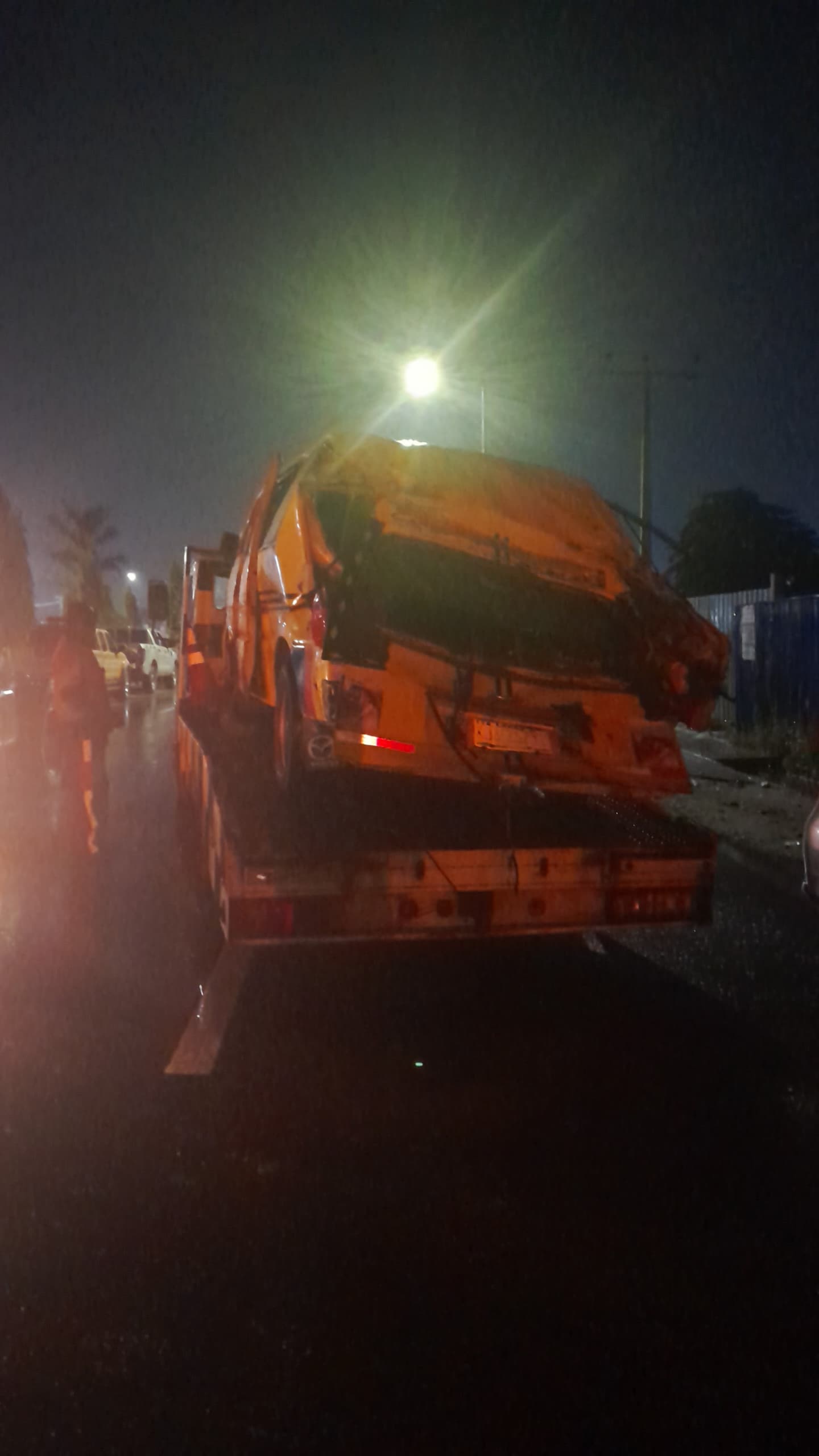 Truck crashes into pedestrian bridge at Ketu, Lagos