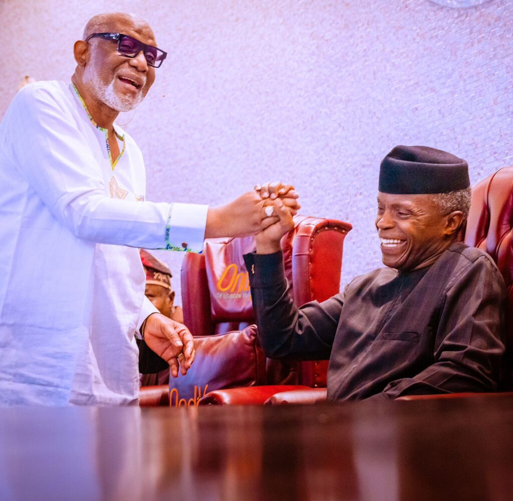 Osinbajo, wife, condoles with Akeredolu’s family