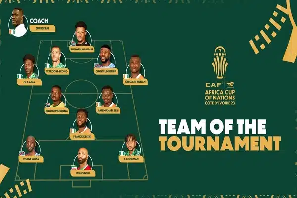 Three Super Eagles players make 2023 AFCON Team of the tournament