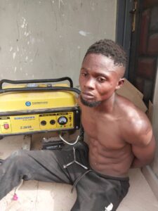 Police arrest burglar, recover generator