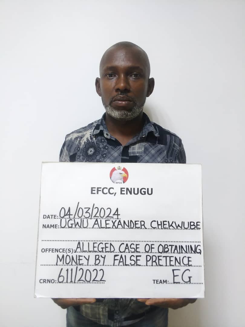 EFCC arraigns one for alleged N85m contract fraud in Enugu