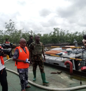 Navy impounds three barges, arrests seven suspects, in Bayelsa