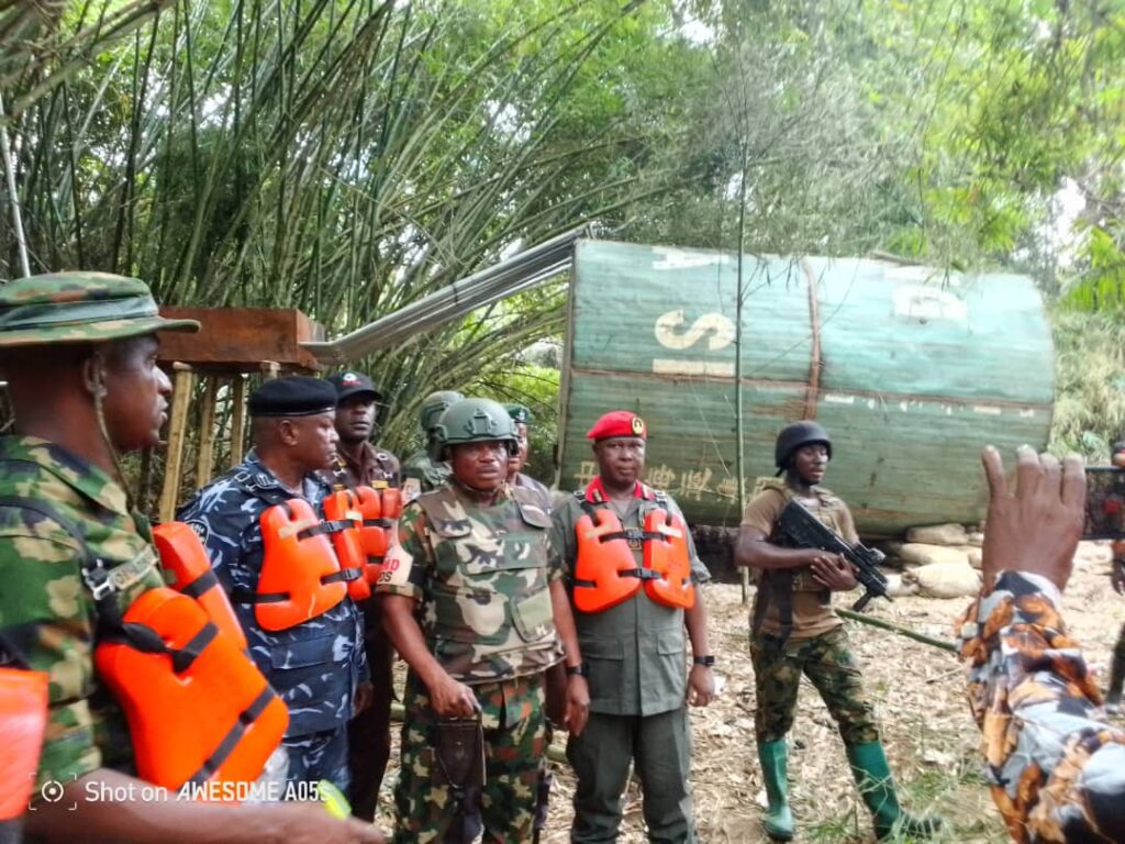 JTF destroys 40 illegal refining sites in Abia