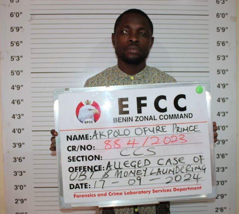 Man bags three years sentence for $22,297.97 fraud in Benin