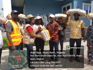 A'Ibom: NEMA distributes relief material to flood victims