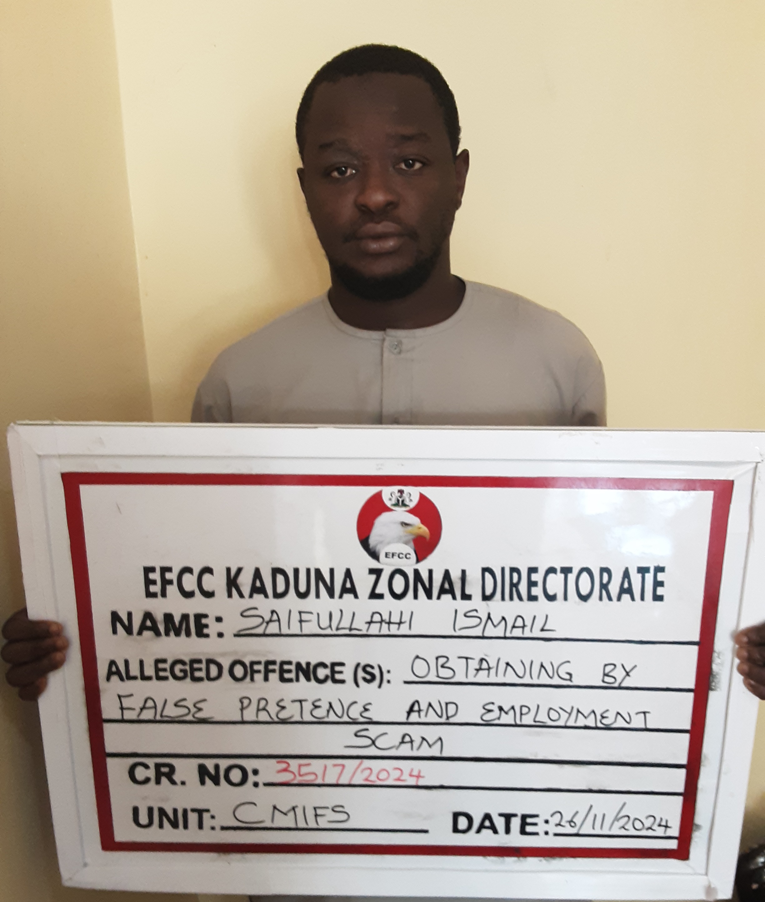 EFCC arrests technician for suspected employment fraud