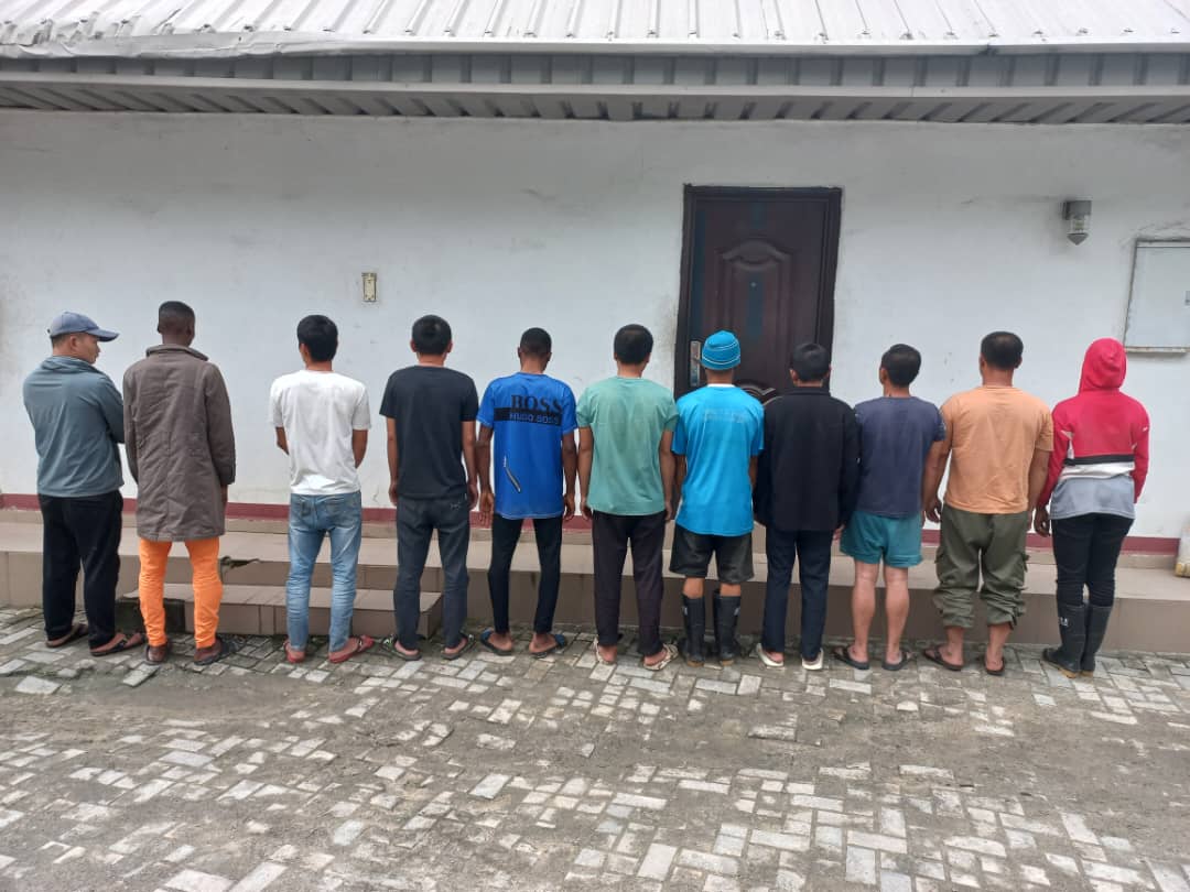 EFCC nabs seven Chinese, four Nigerians for suspected illegal mining in A’Ibom