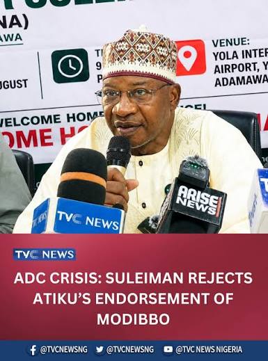 The African Democratic Congress governorship candidate in Adamawa State, Alhaji Suleiman Omar