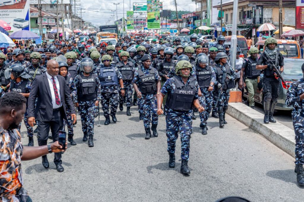 2027: A’Ibom police warn thugs as Uyo gets show of force