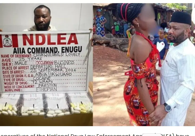 Newlywed held with 72 cocaine wraps at Enugu Airport